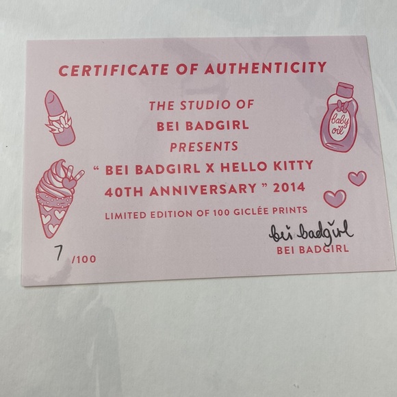 Hello Kitty 40th Anniversary Limited Edition Print by Bei Badgirl - Picture 6 of 7
